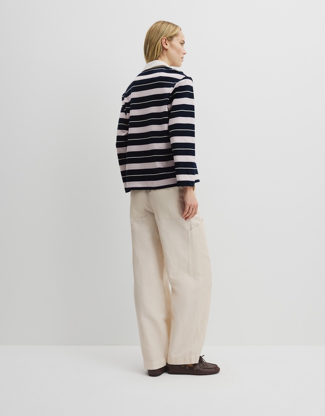 Country Road - Australian Cotton Stripe Rugby Polo Sweat