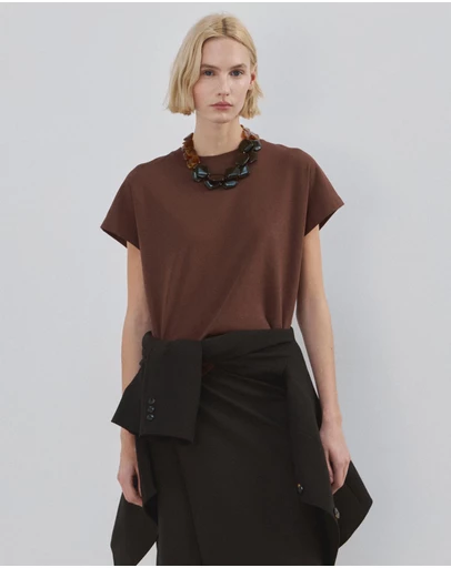 M.N.G - Short-Sleeved Cotton T-Shirt