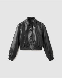 M.N.G - 100% Leather Bomber Jacket