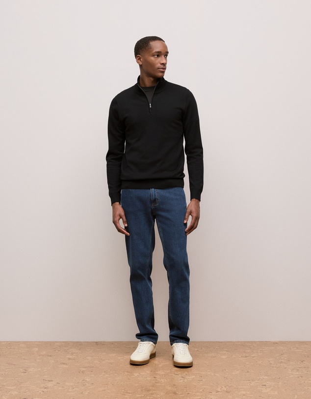 Trenery - Cotton Jersey Crew T-shirt in Black