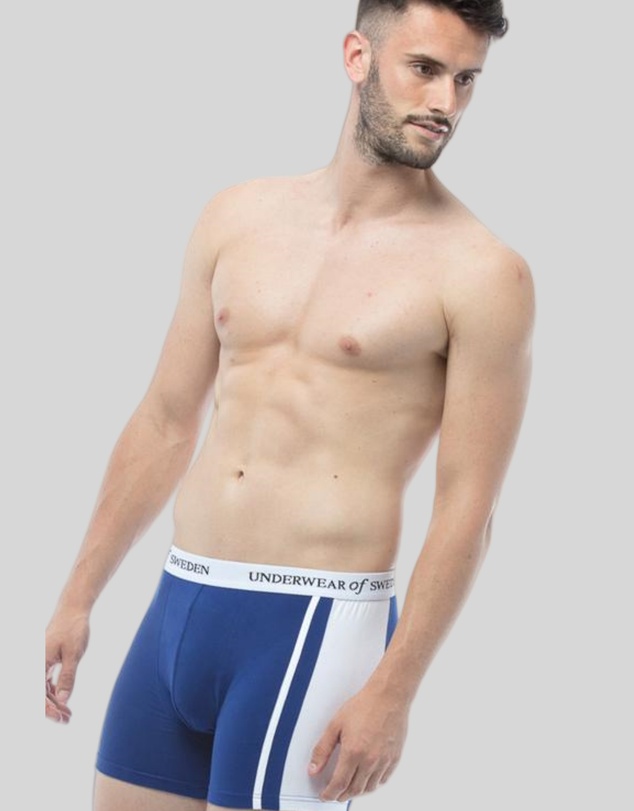 Underwear Of Sweden - Men's Boxer Shorts - Navy and White (x3 pack)
