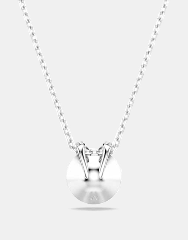 Swarovski - Bella V Pendant, Round Cut, Blue, Rhodium Plated