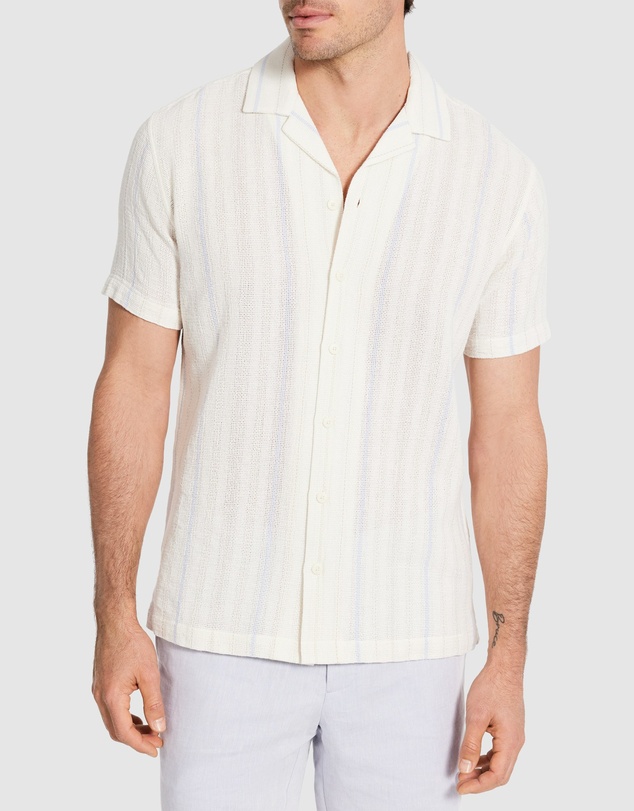 Tarocash - Delos Stripe Textured Shirt