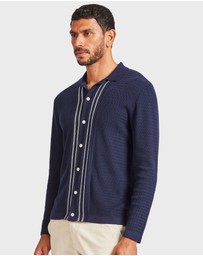 Academy Brand - Ross Stripe LS Polo