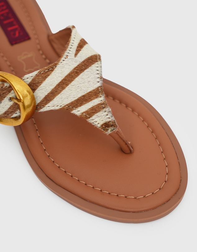 Betts - Rhodes Leather Buckle Thong Sandals