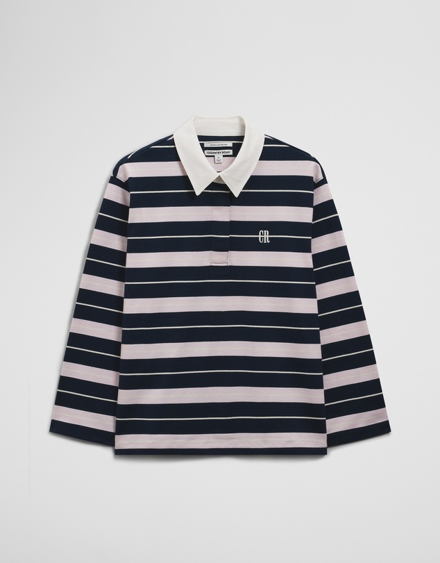 Country Road - Australian Cotton Stripe Rugby Polo Sweat