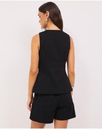 Calli - Matt Cotton Twill Vest