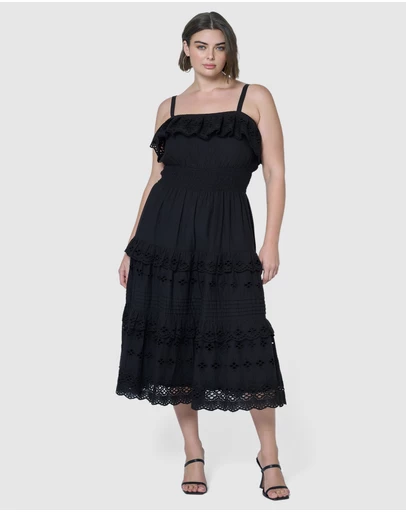 Sunday In The City - Defy Broderie Midi Dress