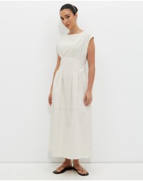 Calli - Gordon Pintuck Linen Blend Dress