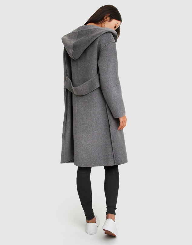 Belle & Bloom - Walk This Way Wool Blend Hooded Coat