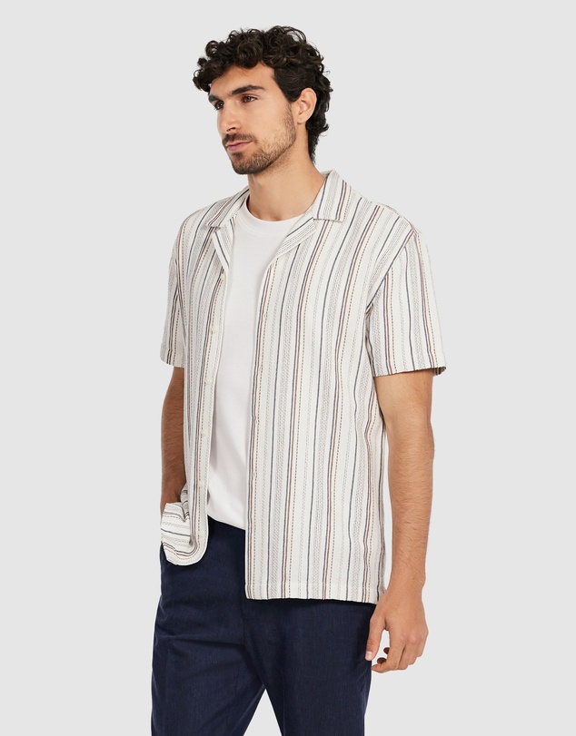 Tarocash - Crete Stripe Texture Shirt