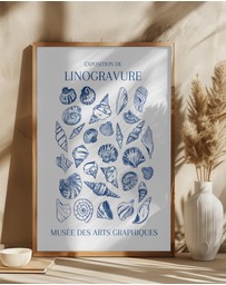 Olive et Oriel - Lino Seashell Art Market by Jolly And Dash Art Print