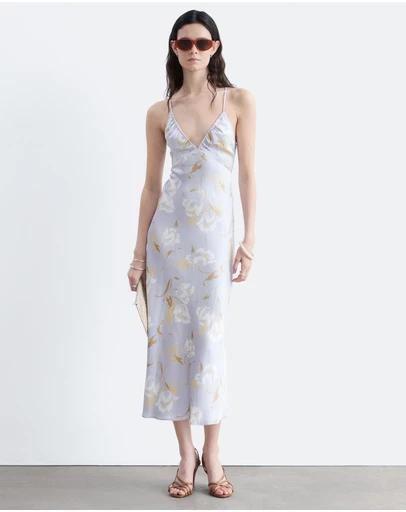 & Other Stories - Satin Slip Midi Dress