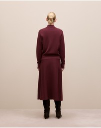 Trenery - Merino Double Knit Jacket in Red Mahogany