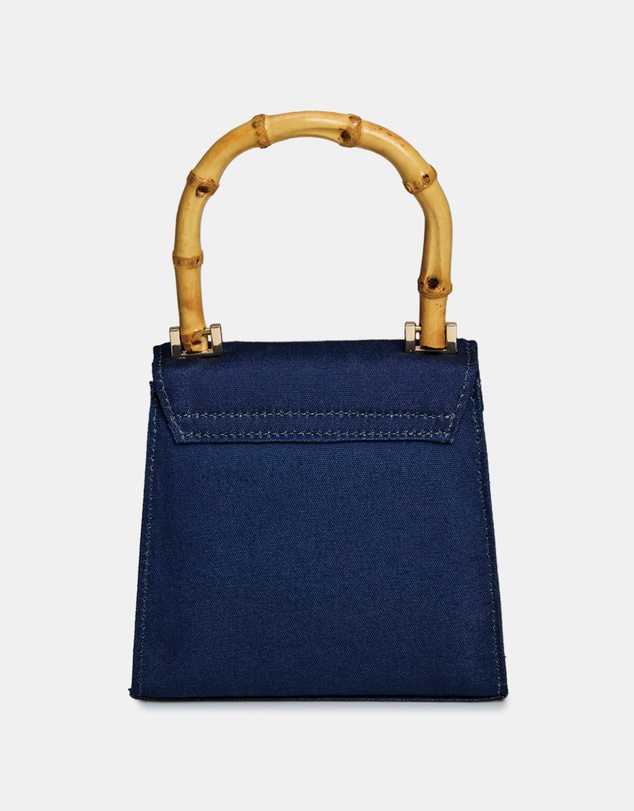 Wolf - Wolf Evie Collection Small Bag with Navy Bird Print