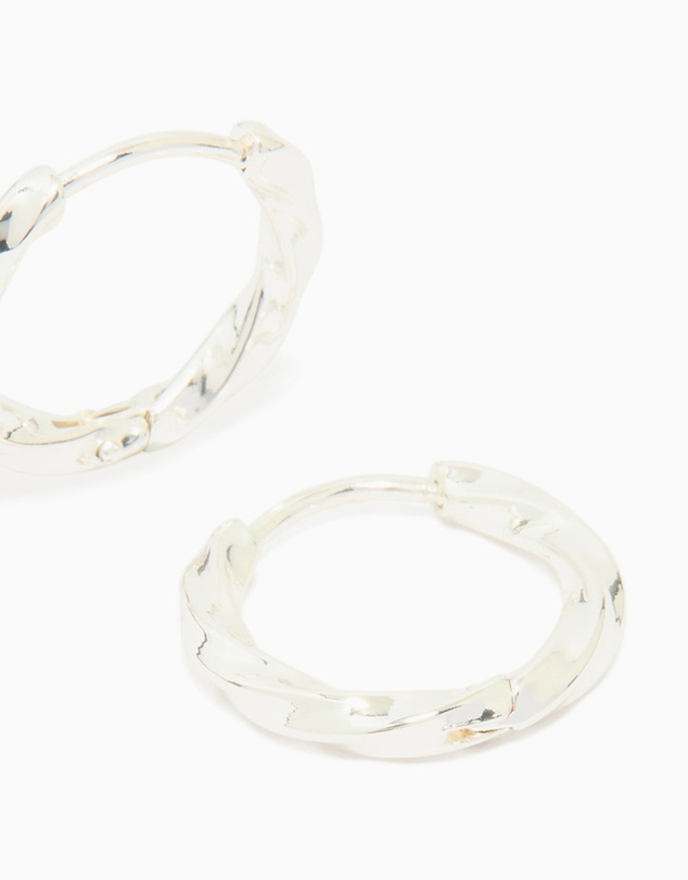 Lovisa - Waterproof Stainless Steel Twisted Hoop Earrings