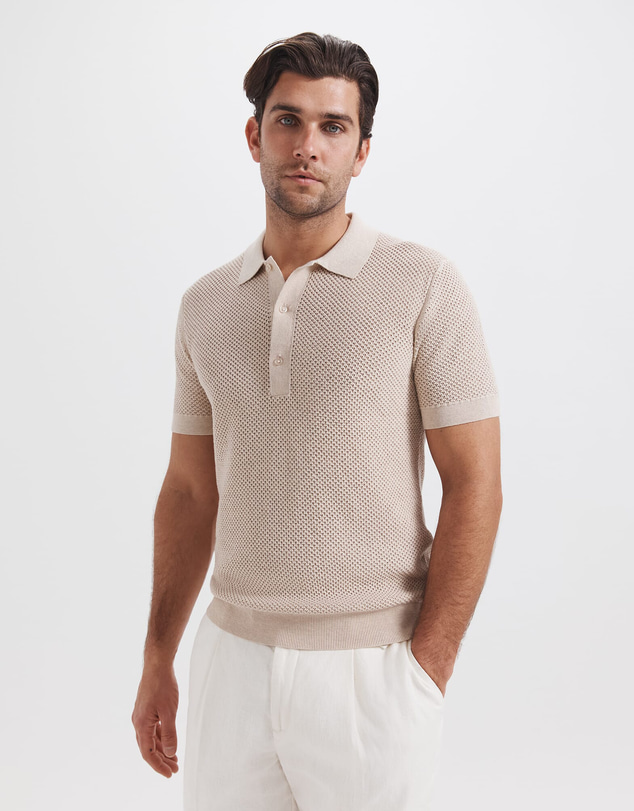 SABA - Dario Crochet Knit Polo