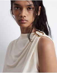 & Other Stories - Ruche Gold-Buckle Top