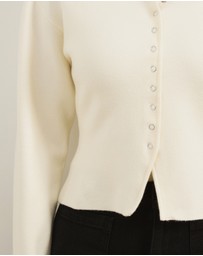 Atmos&Here - Rue Button Up Split Hem Knit Cardigan