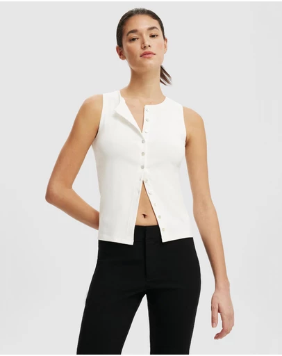 Cotton On - Bailey Button Detail Vest