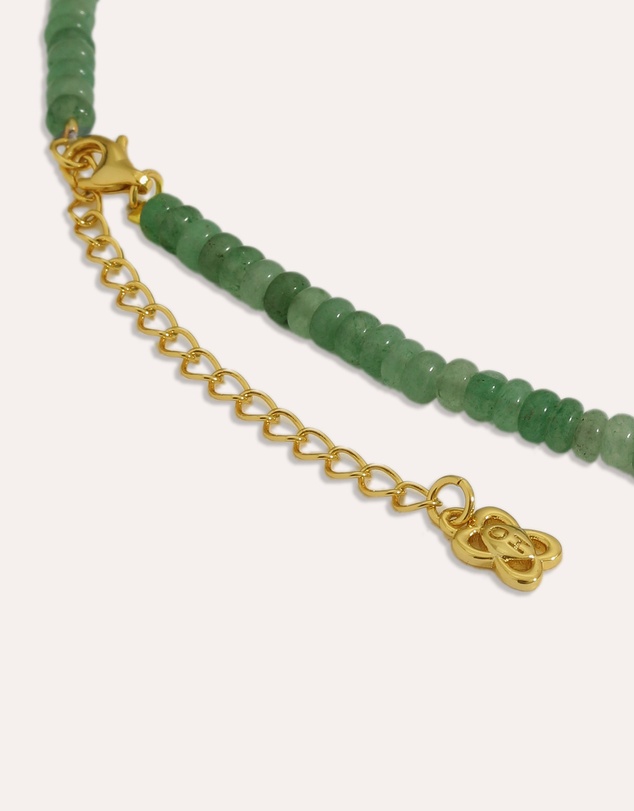 Ottoman Hands - Waterproof Emerald Beaded Necklace