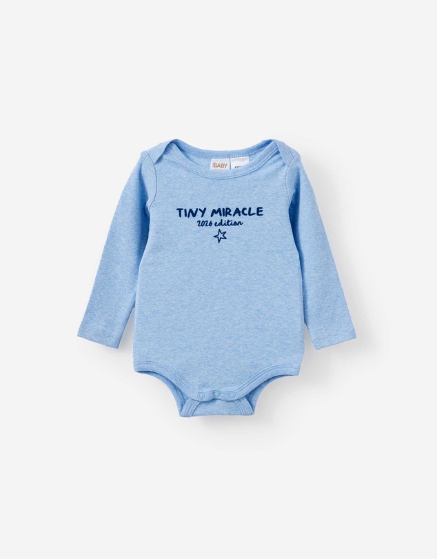 Cotton On Kids - Organic Long Sleeve Bubbysuit