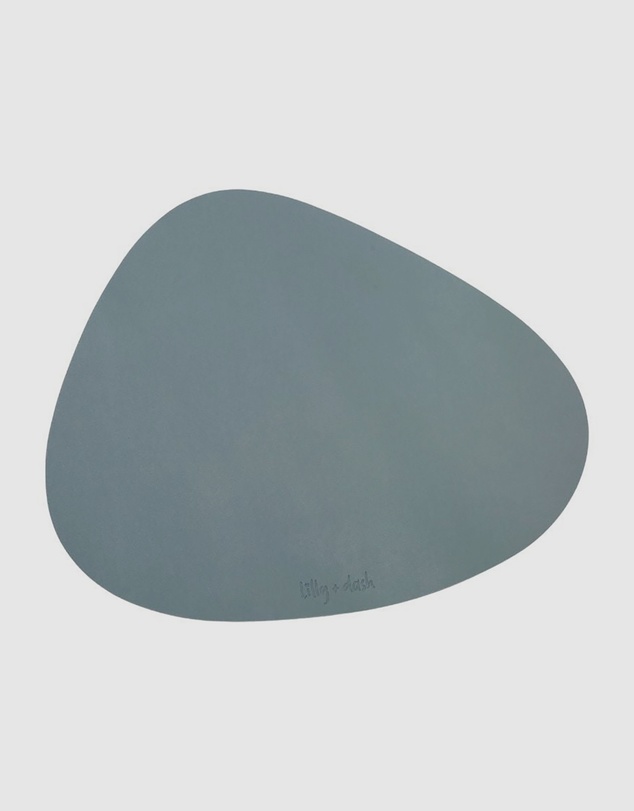 Lilly + Dash - 2pc Dog & Cat Asymmetric Placemats - Pebble Blue