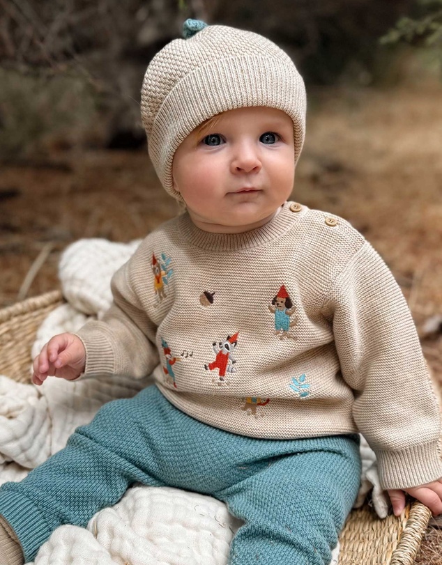 Purebaby - Woodland Jumper -Kids-Babies