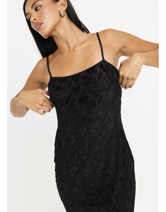 Alice In The Eve - Devon Burn Out Slip Maxi Dress