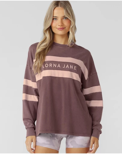 Lorna Jane - Campus Oversized Washed Lightweight Sweat