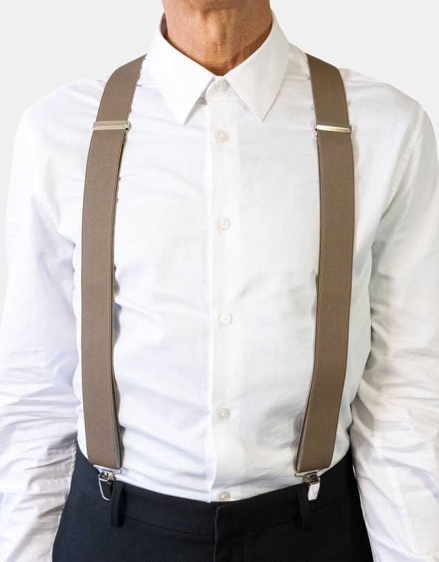 Buckle - Australian Made Plain X Back Braces. 35mm width.