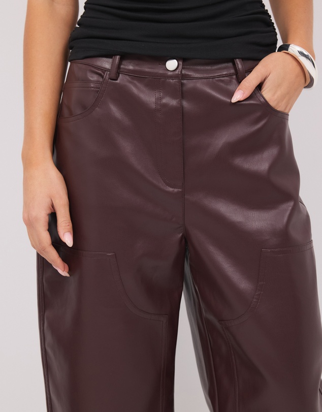 Calli - Rory PU Straight Leg Pants