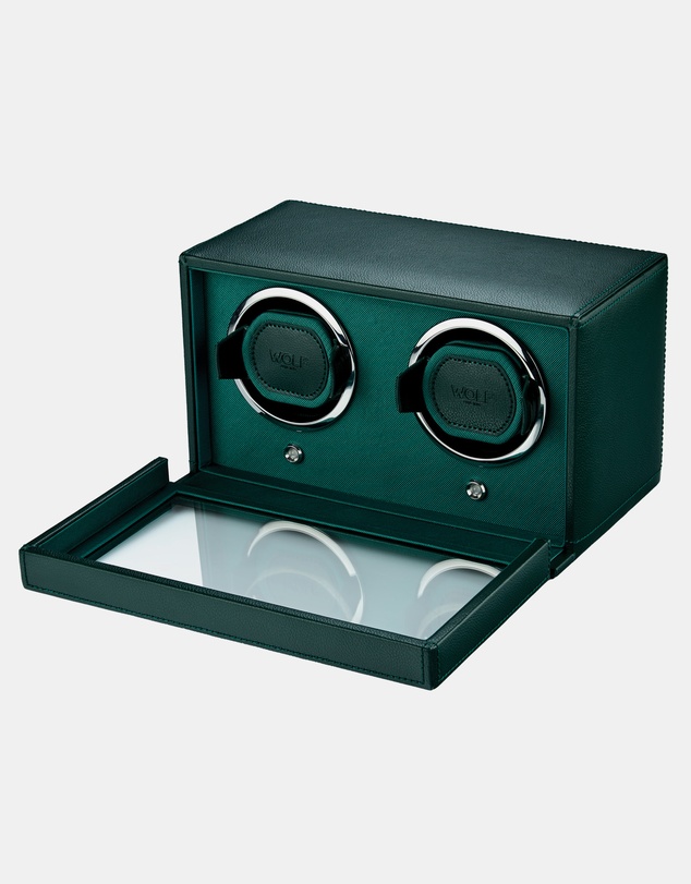 Wolf - Cub Double Watch Winder with Cover