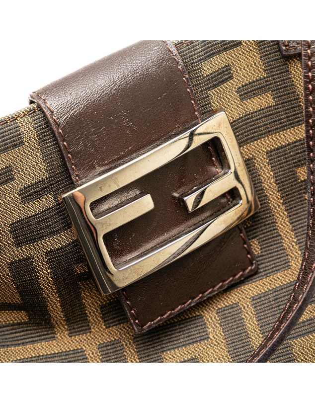 Fendi - Pre-Loved Zucca Canvas Shoulder Bag