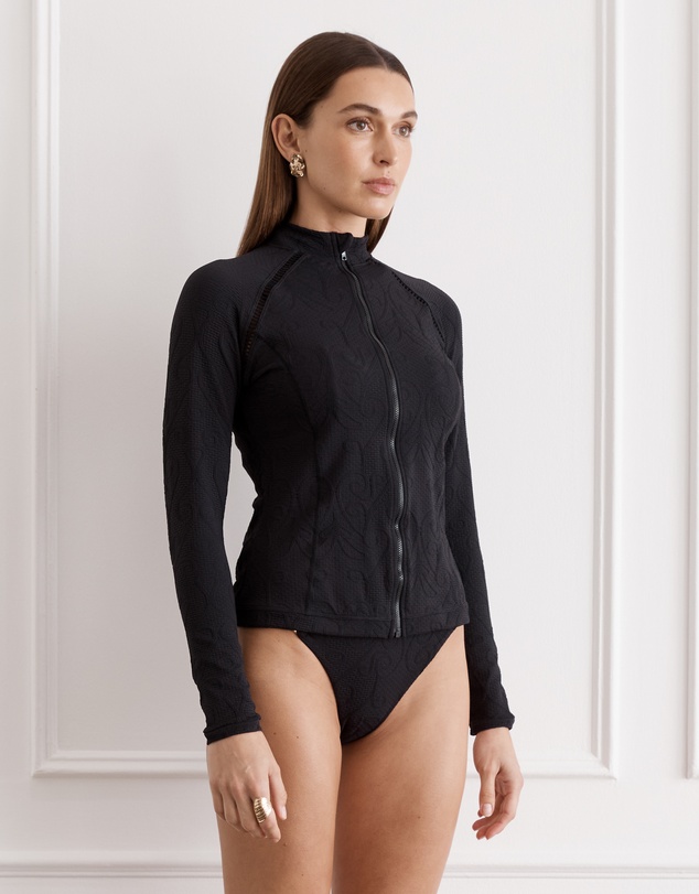 Aqua Blu Australia - Foncé Hayley Rash Guard