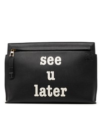 Pre-Loved by Azura Reborn - Pre-Loved Calfskin Anagram See U Later T Pouch