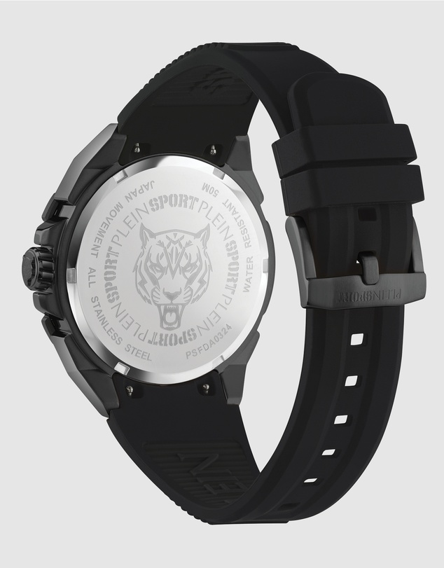 Plein Sport - Plein Urban Pulse 47mm Black dial and Black silicone strap