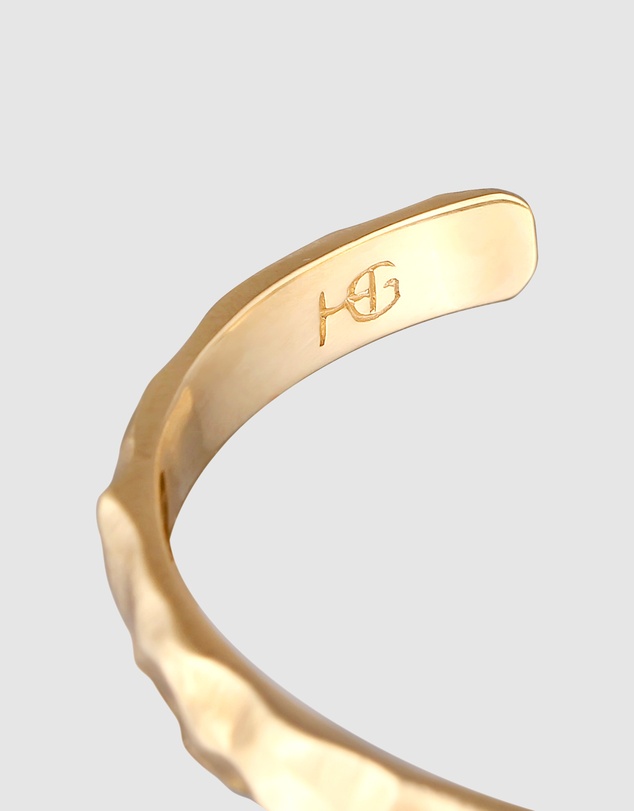 Haze & Glory - ICONIC EXCLUSIVE - Bracelet Men Everyday Bangle 925 Sterling Silver Gold-Plated