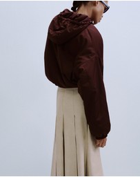 M.N.G - Faux-Leather Godet Skirt