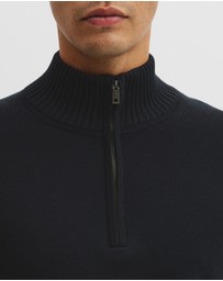 Country Road - Australian Good Earth Cotton Half Zip Knit