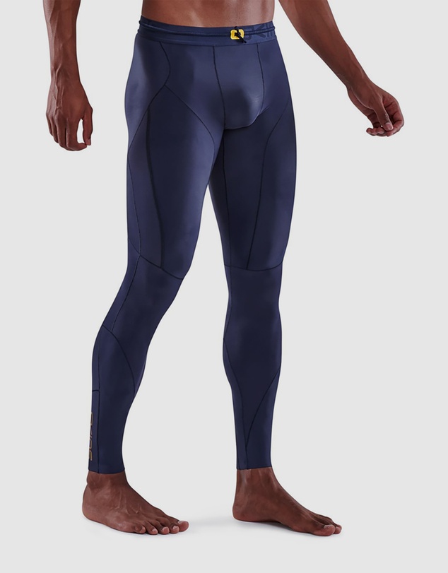 SKINS - SKINS Compression Men's Series-5 Gym/Running Long Tight Navy Blue