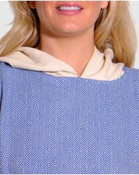 Tolu Australia - Adult Hooded Beach Towel in King Blue – Quick-Dry Swim Poncho for Swimming & Surfing
