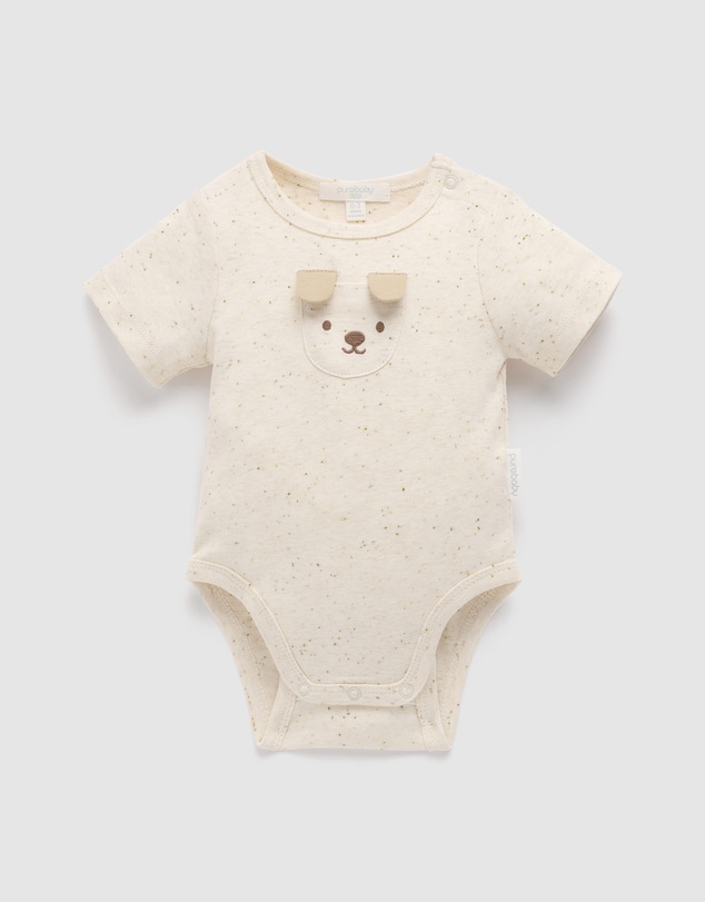 Purebaby - Appliqued Bodysuit-Kids-Babies