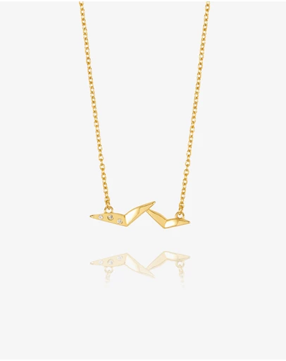 Rachel Jackson - Dreamcatcher Bird Necklace Gold