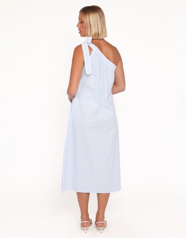 Petal & Pup - Brynlee One Shoulder Midi Dress - Blue