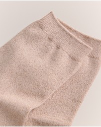 Trenery - Metallic Rib Crew Sock in Light Blush