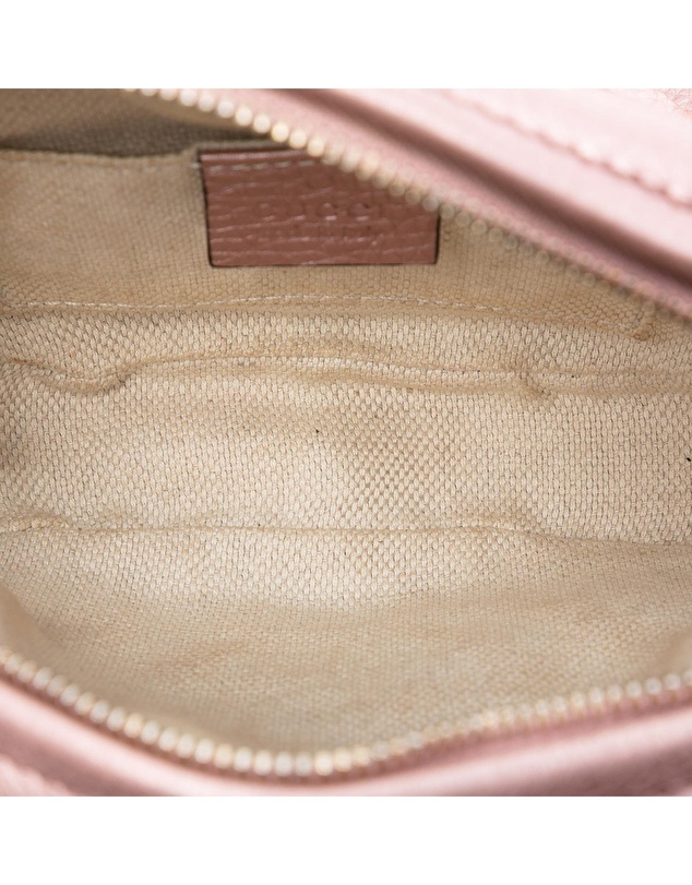 Pre-Loved by Azura Reborn - Pre-Loved Mini Metallic Pebbled Calfskin Soho Chain Crossbody
