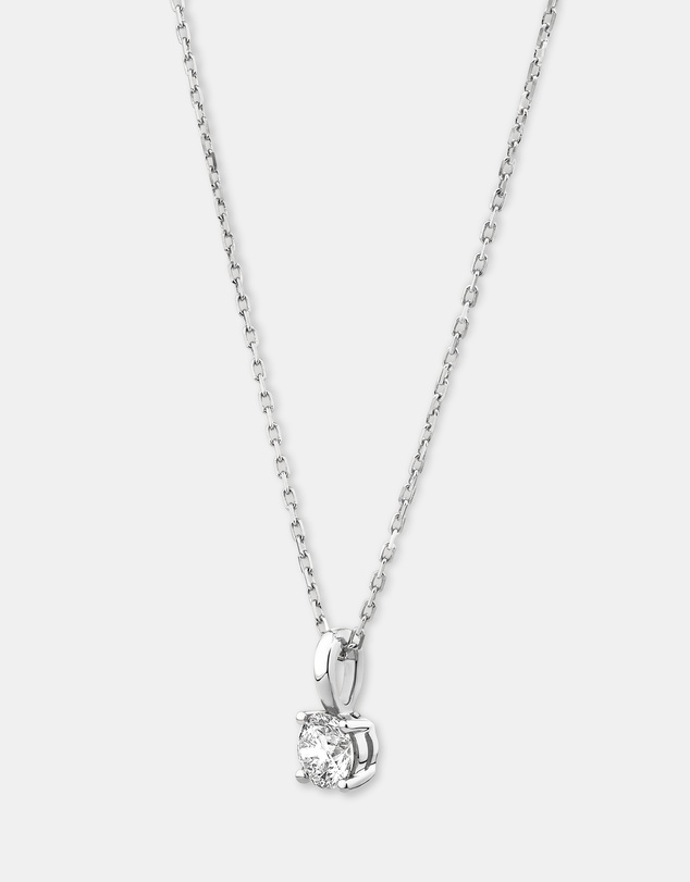 Michael Hill - 0.25 Carat TW Diamond Solitaire Pendant in 18kt White Gold