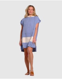 Tolu Australia - Adult Hooded Beach Towel in King Blue – Quick-Dry Swim Poncho for Swimming & Surfing