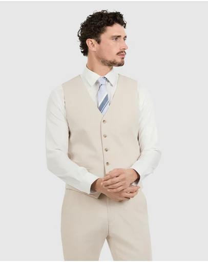 Tarocash - Jaeden Slim Linen Waistcoat